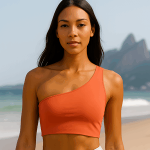 Asymmetrical Top — Sunset Coral