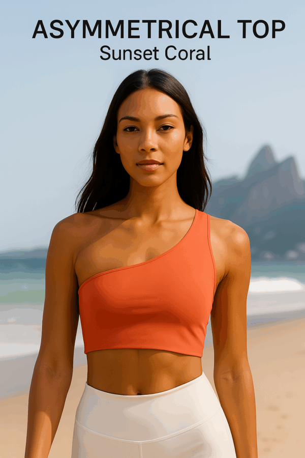 Asymmetrical Top — Sunset Coral