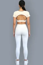 Off White Nahtloses Set