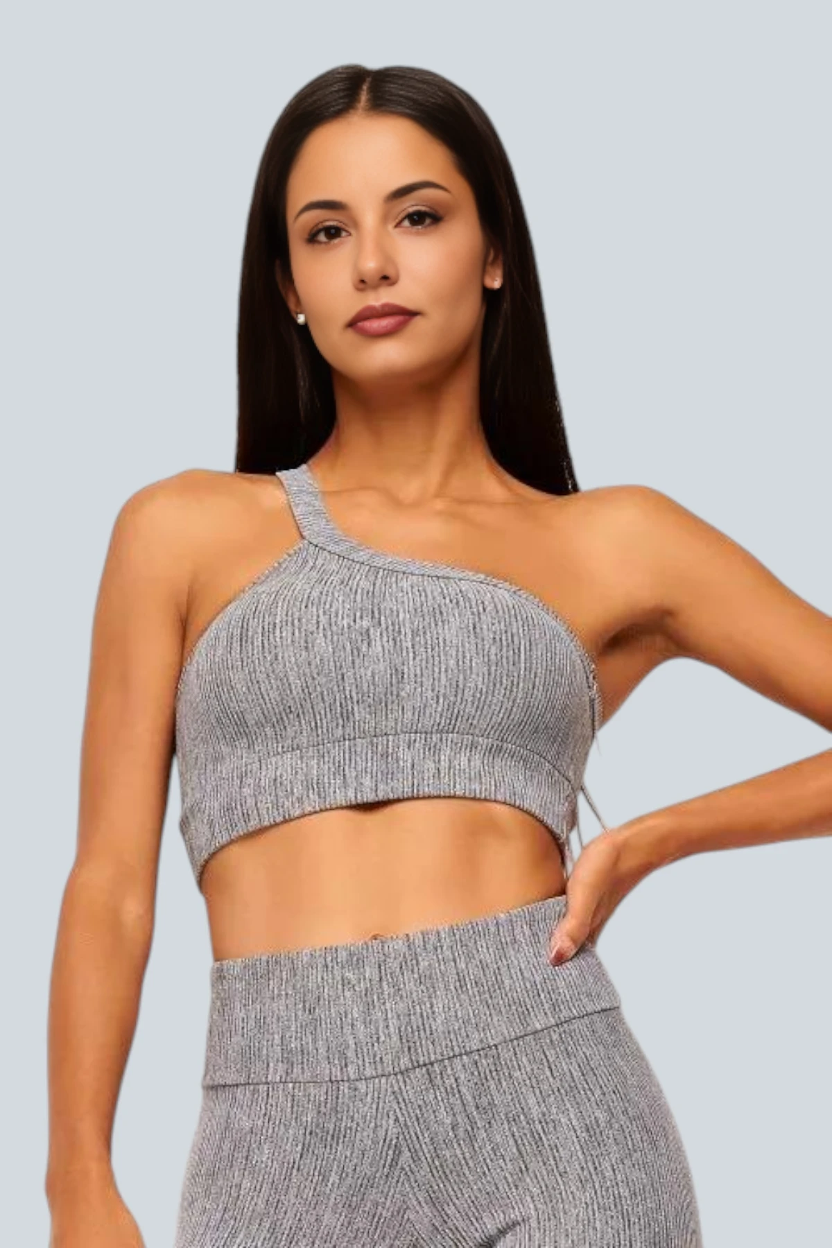 BCult Alpine Sculpt One-Shoulder Top — Mélange BCult Alpine Sculpt One-Shoulder Top — Mélange