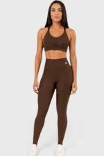 BCult Coffee Brown Mesh Detail Leggings