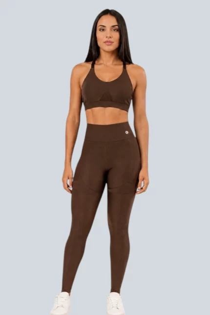 BCult Coffee Brown Double-Strap Top