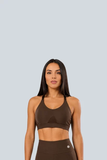BCult Coffee Brown Double-Strap Top