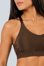 BCult Coffee Brown Double-Strap Top