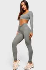 BCult Lago Verde High-Waist Leggings — Aloe