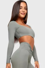 BCult Lago Verde Long-Sleeve Top — Aloe