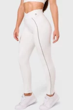 BCult Off-White Brown Piping Leggings - immagine 3