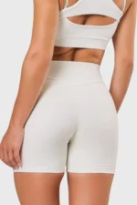 BCult Off-White Crossover Waist Shorts - Image 3