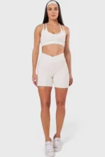 BCult Off-White Crossover Waist Shorts - Image 4