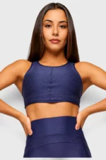 BCult Zurich Pulse High-Neck Top — Navy - Image 4