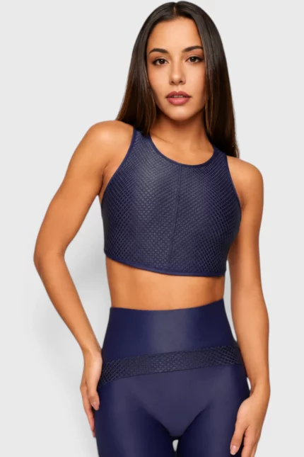 BCult Zurich Pulse High-Neck Top — Navy