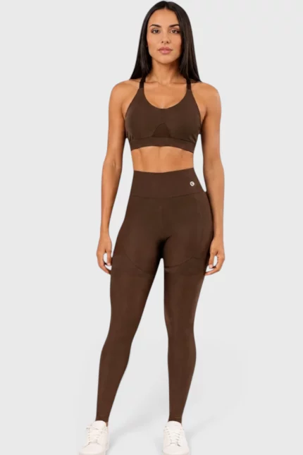 BCult Coffee Brown Leggings Switzerland – Mesh Detail Leggings
