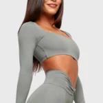 BCult Lago Verde Long-Sleeve Top — Aloe