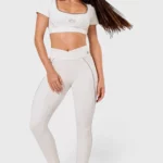 BCult Off-White Leggings Switzerland – Brown Piping Leggings