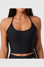 BCult Black Fine-Strap Cropped Top