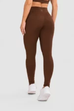 Cacao brown leggings with a side pocket