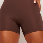 Truffle brown high-waisted shorts Midnight