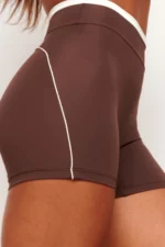 Truffle brown high-waisted shorts Midnight