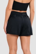 Black 2-in-1 shorts with inner pockets