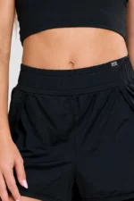 Black 2-in-1 shorts with inner pockets