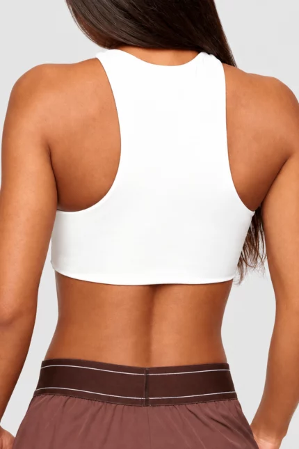 Cream racerback crop top Frame