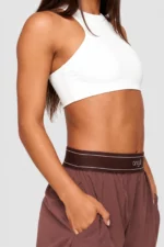Cream racerback crop top Frame