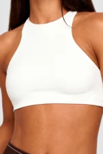 Cream racerback crop top Frame